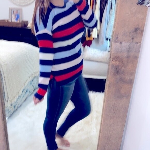 Woolovers merino wool striped sweater size xsmall - Picture 3 of 6